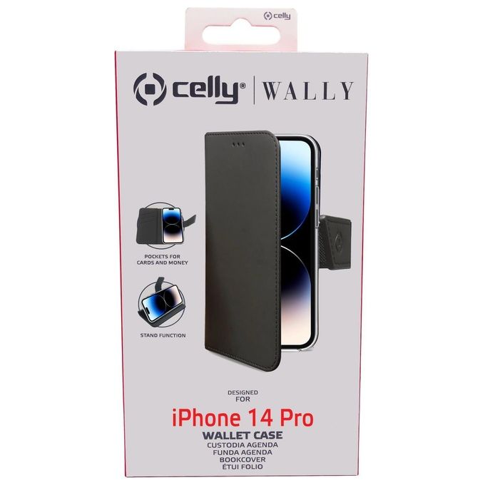 Celly Wally Case per iPhone 14 Pro Nero