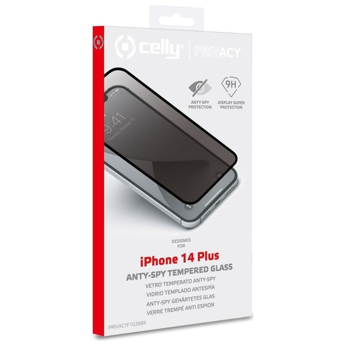 Celly Privacy Full per iPhone 14 Plus Nero