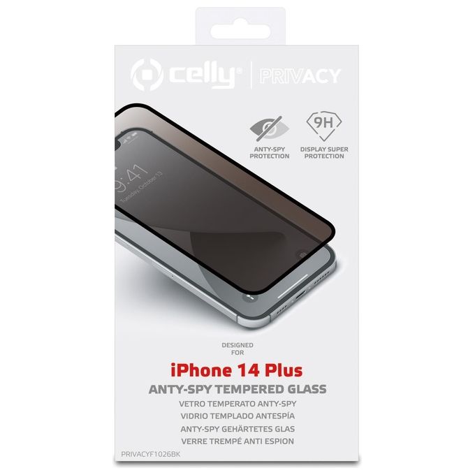 Celly Privacy Full per iPhone 14 Plus Nero