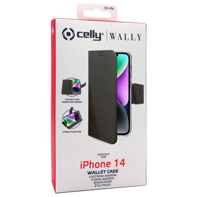 Celly Wally Case per iPhone 14 Nero