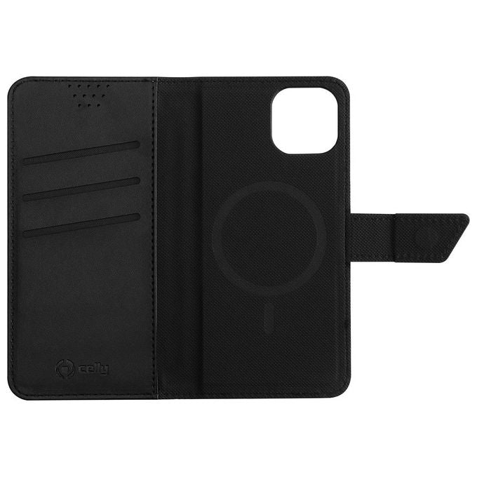 Celly WallyMag Cover per iPhone 14'' Nero