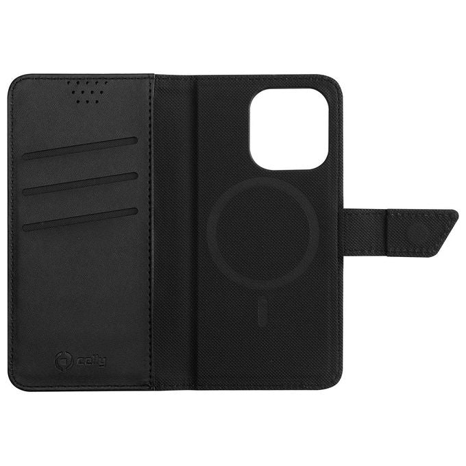 Celly WallyMag Cover per iPhone 14 Pro Nero