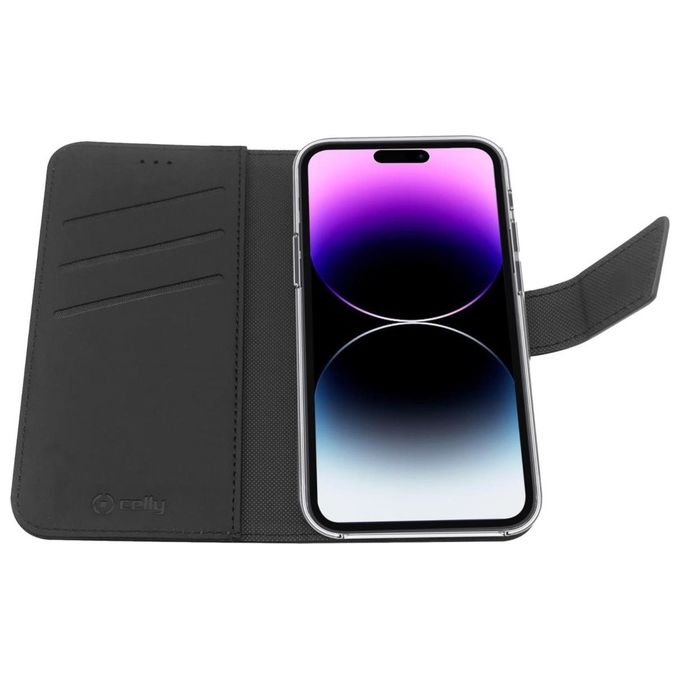 Celly Wally Case per iPhone 14 Pro Max Nero