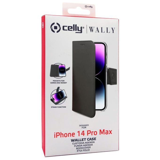 Celly Wally Case per iPhone 14 Pro Max Nero