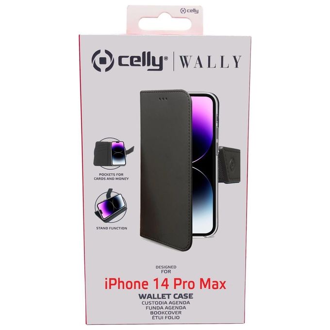 Celly Wally Case per iPhone 14 Pro Max Nero