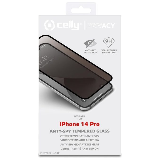 Celly Privacy Full per iPhone 14 Pro Nero