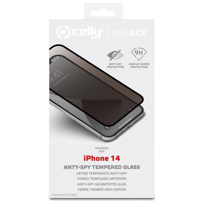 Celly Privacy Full per iPhone 14 Nero