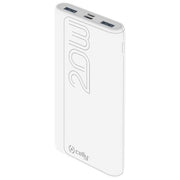 Celly PBPD10000EVOWH Power Bank 10000 mAh USB Power Delivery 20W 3 Porte Bianco