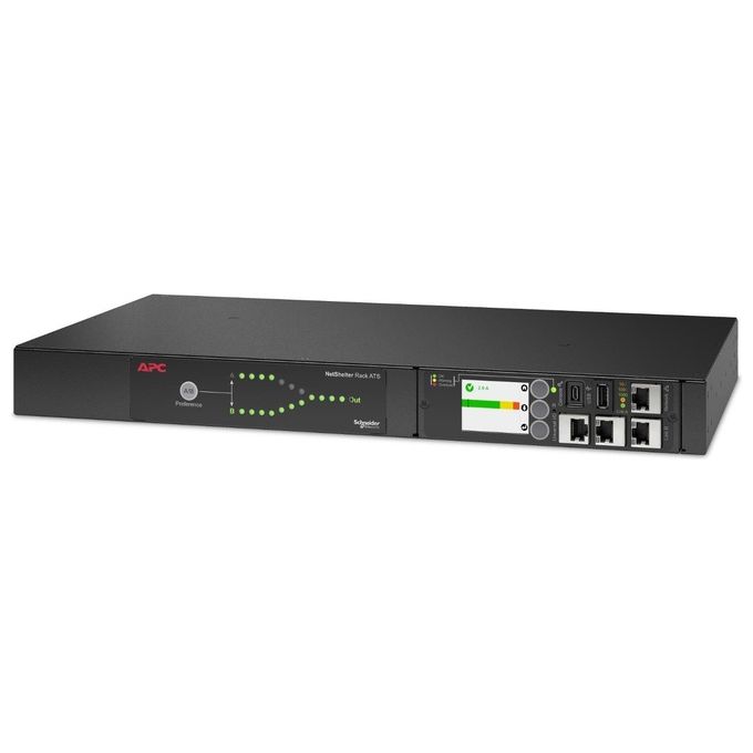 APC AP4423A Interruttore di Trasferimento Automatico Montaggio a Rack 1U 9 prese AC 8x C13 1x C19 colore Nero