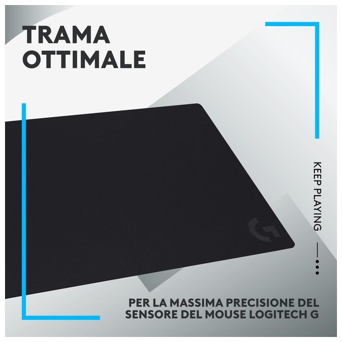 Logitech G G840 Tappetino per Mouse Gaming XL Superficie in Tessuto Base Antiscivolo 90x40 cm colore Nero