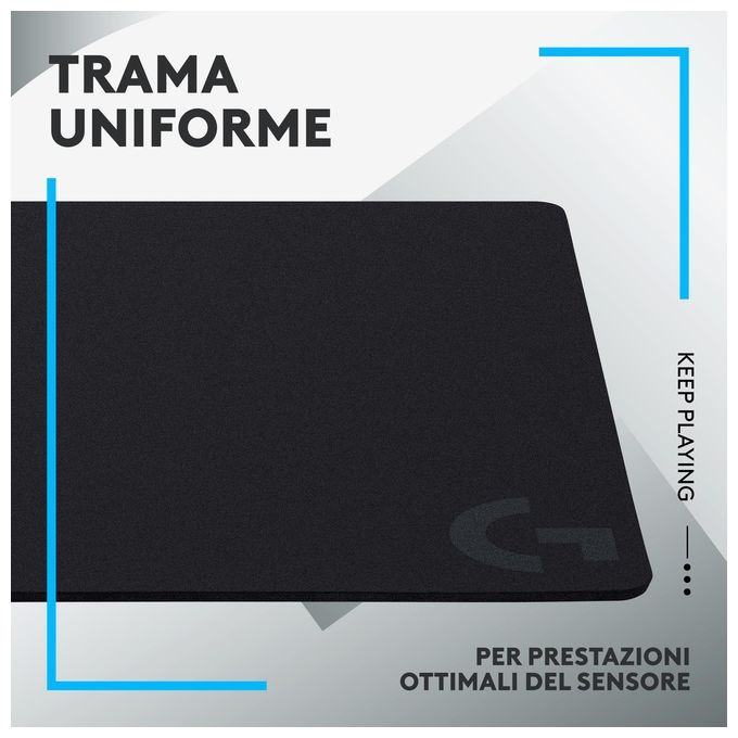 Logitech G G440 Tappetino per Mouse Gaming Rigido Superficie Ottimizzata Sensori Base Antiscivolo 34x28 cm colore Nero