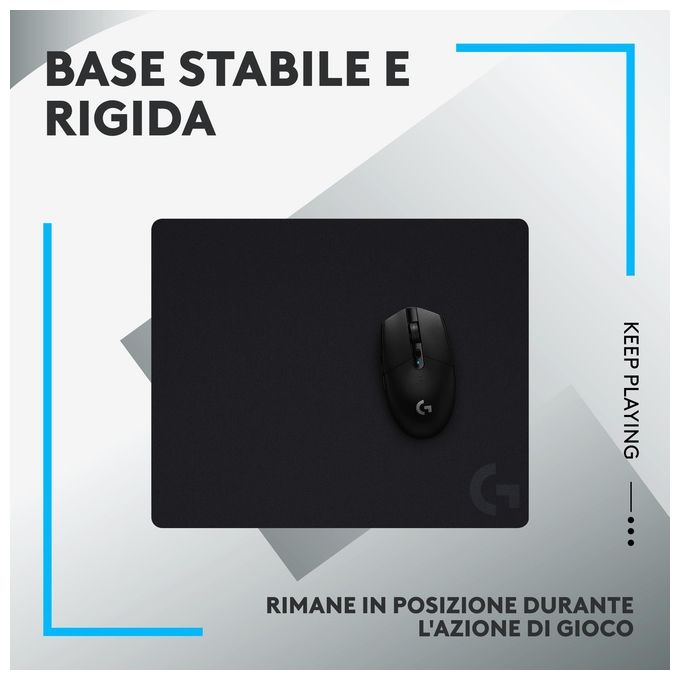 Logitech G G440 Tappetino per Mouse Gaming Rigido Superficie Ottimizzata Sensori Base Antiscivolo 34x28 cm colore Nero