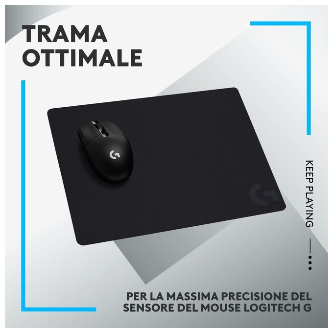Logitech G G440 Tappetino per Mouse Gaming Rigido Superficie Ottimizzata Sensori Base Antiscivolo 34x28 cm colore Nero