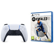 Sony 9439998 DualSense Gamepad Wireless PS5 con FIFA 23 Bluetooth Feedback Aptico Grilletti Adattivi colore Nero Bianco