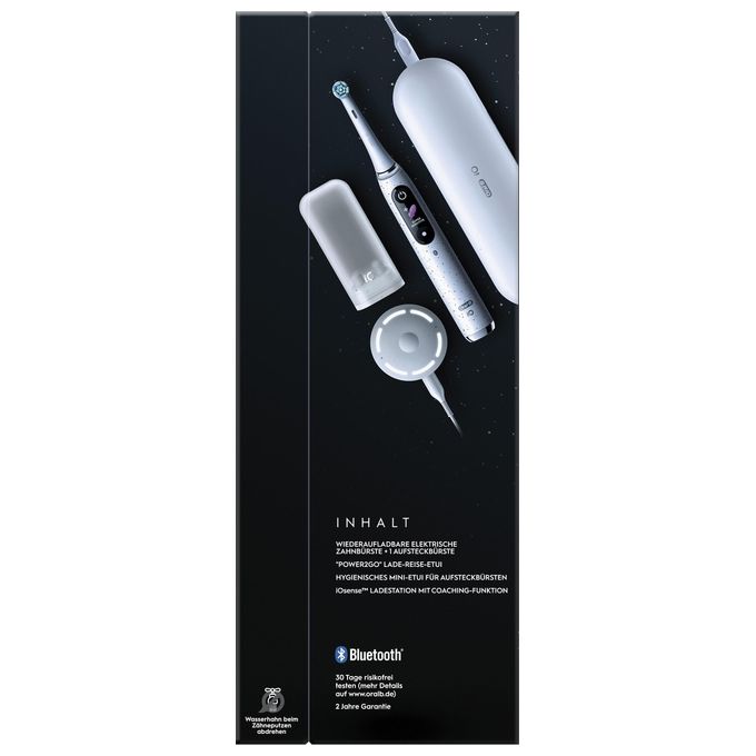 Oral-B 4210201435457 iO Series 10 Spazzolino elettrico con tecnologia iO 7 modalita' display OLED ricarica rapida custodia da viaggio inclusa colore Bianco