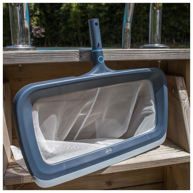 Gre LRP40 Retino di Fondo Piscina Raccoglifoglie 40x50 cm Attacco Easy-clip Struttura in ABS colore Grafite
