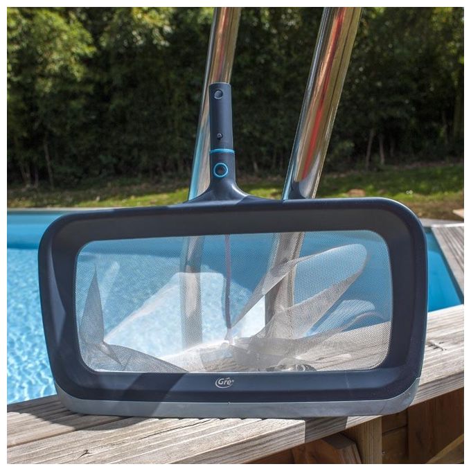 Gre LRP40 Retino di Fondo Piscina Raccoglifoglie 40x50 cm Attacco Easy-clip Struttura in ABS colore Grafite