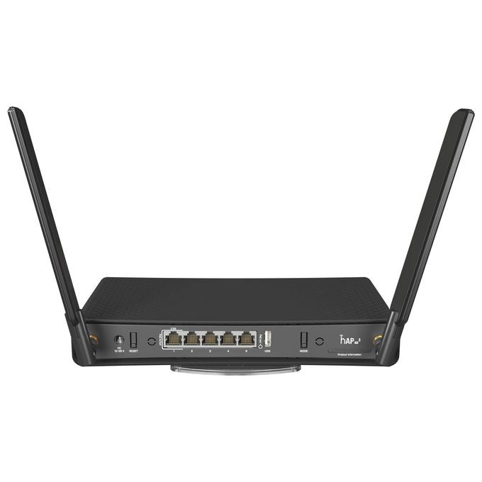 MikroTik C53UIG+5HPAXD2HPAXD hAP ax3 Router Wireless Wi-Fi 6 Dual-band 2.4 GHz 5 GHz Gigabit Ethernet 4 Porte 1 GB RAM colore Nero