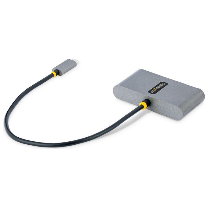 StarTech 5G2A2CPDB-USB-C-HUB Hub USB-C a 4 porte con 2x USB-A 2x USB-C 5Gbps 100W Power Delivery Pass-Through cavo 30 cm colore Grigio