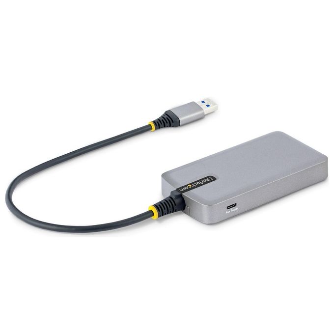 StarTech.com 5G4AB-USB-A-HUB Hub USB a 4 porte USB 3.2 Gen 1 5 Gbps Alimentazione Bus con Ingresso Micro USB Opzionale Cavo 30 cm colore Grigio