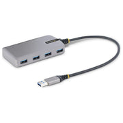 StarTech.com 5G4AB-USB-A-HUB Hub USB a 4 porte USB 3.2 Gen 1 5 Gbps Alimentazione Bus con Ingresso Micro USB Opzionale Cavo 30 cm colore Grigio