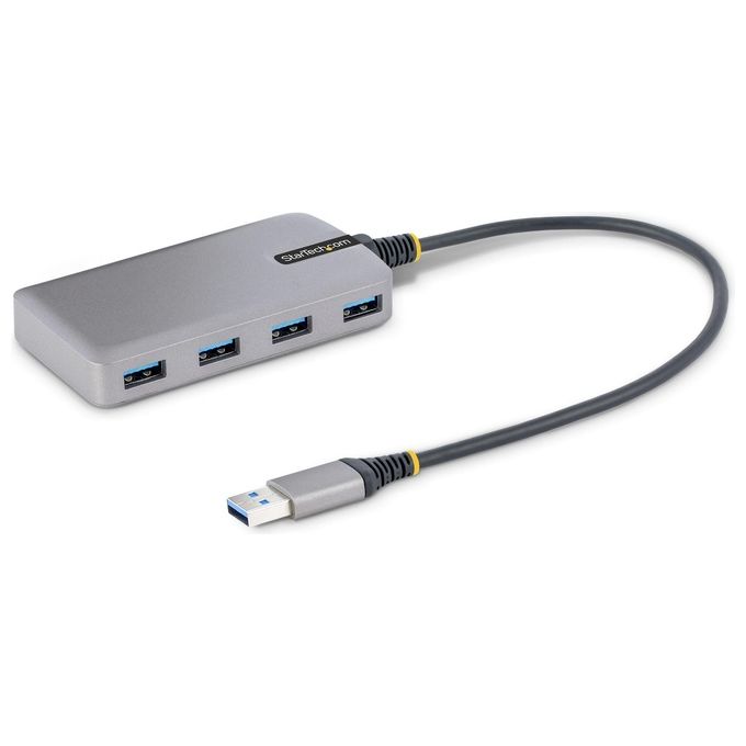StarTech.com 5G4AB-USB-A-HUB Hub USB a 4 porte USB 3.2 Gen 1 5 Gbps Alimentazione Bus con Ingresso Micro USB Opzionale Cavo 30 cm colore Grigio