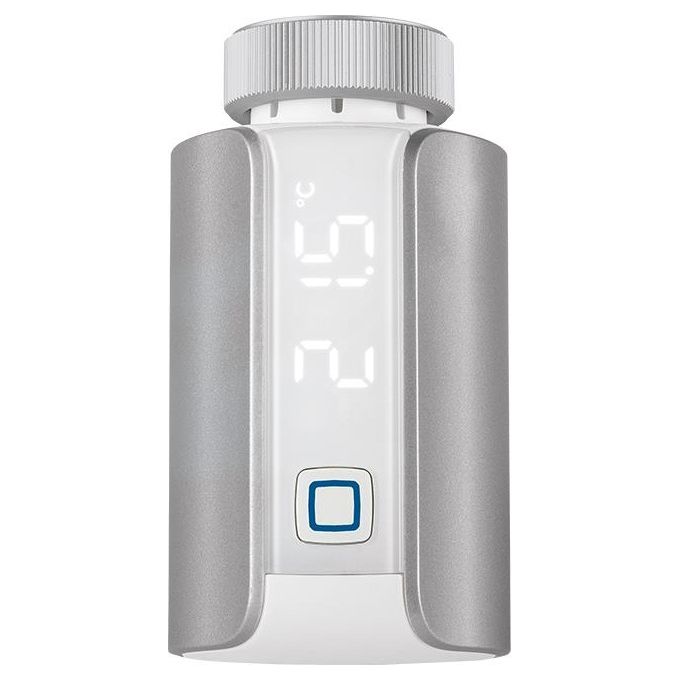 Homematic IP HMIP-ETRV-E-S Evo Termostato per Radiatore Smart Home Wi-Fi Alexa Google Assistant colore Argento