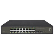 LevelOne GES-2118 Switch di Rete Gestito L2 16 Porte Gigabit Ethernet 10-100-1000 2 Slot SFP colore Nero