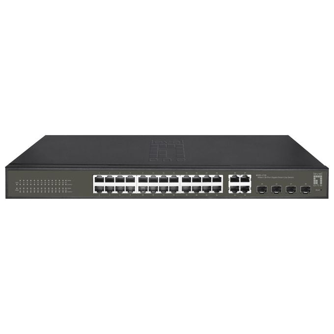 LevelOne GES-2128 Switch di rete gestito L2 24 porte Gigabit Ethernet 4 porte Combo SFP colore Nero