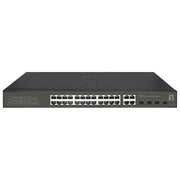 LevelOne GES-2128P Switch di Rete Gestito L2 24 porte Gigabit PoE+ 380W 4 porte SFP RJ45 Combo 56 Gbit-s colore Nero
