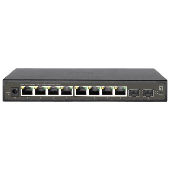 LevelOne GES-2110 Switch di Rete Gestito L2 con 8 Porte Gigabit Ethernet e 2 Slot SFP colore Nero