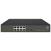 LevelOne GES-2110P Switch Gestito L2 Gigabit Ethernet 8 Porte PoE 2 Porte SFP 20 Gbit-s 130W PoE Budget colore Nero