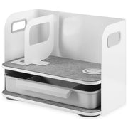 Digitus DA-90442 Desktop Organizer con caricatore Qi 5 7 10 W acciaio e feltro colore Bianco Grigio