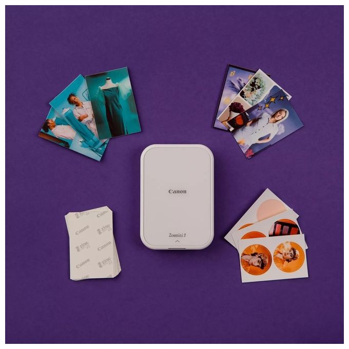 Canon 5452C004 Zoemini 2 Stampante Fotografica Portatile ZINK 313x500 DPI 5x7.6cm Bluetooth USB-C colore Bianco