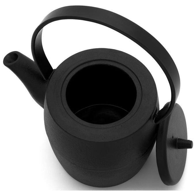 Bredemeijer 153014 Kobe Set di teiere 1200 ml in ghisa con filtro in acciaio inox e 2 tazze da 150 ml colore Nero