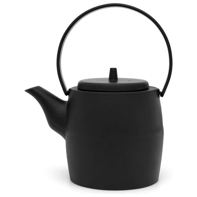 Bredemeijer 153014 Kobe Set di teiere 1200 ml in ghisa con filtro in acciaio inox e 2 tazze da 150 ml colore Nero