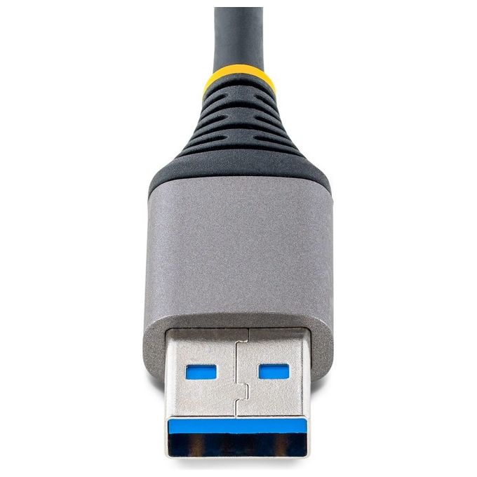 StarTech 5G3AGBB-USB-A-HUB Hub USB con 3 Porte USB-A e Porta Ethernet Gigabit 5 Gbps Alimentazione via Bus o Esterna Micro USB Cavo 30 cm colore Grigio