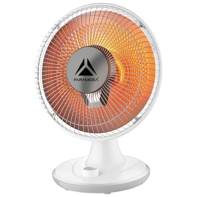 Pyramidea SC600T Stufa Elettrica a Infrarossi Fibra di Carbonio 300W 600W per ambienti fino a 16 m² colore Argento