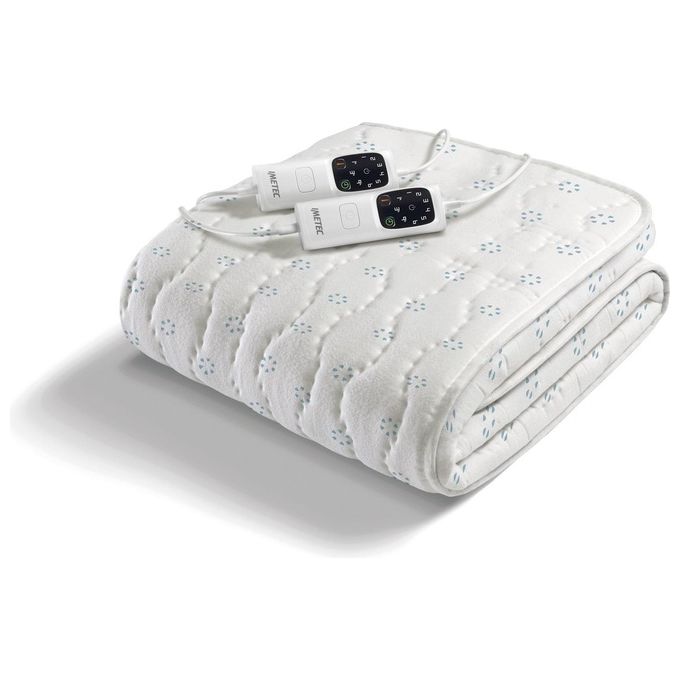 Imetec 16882 Scaldasonno Adapto Purity Matrimoniale 150W 6 Temperature Timer Antibatterico Cotone colore Bianco