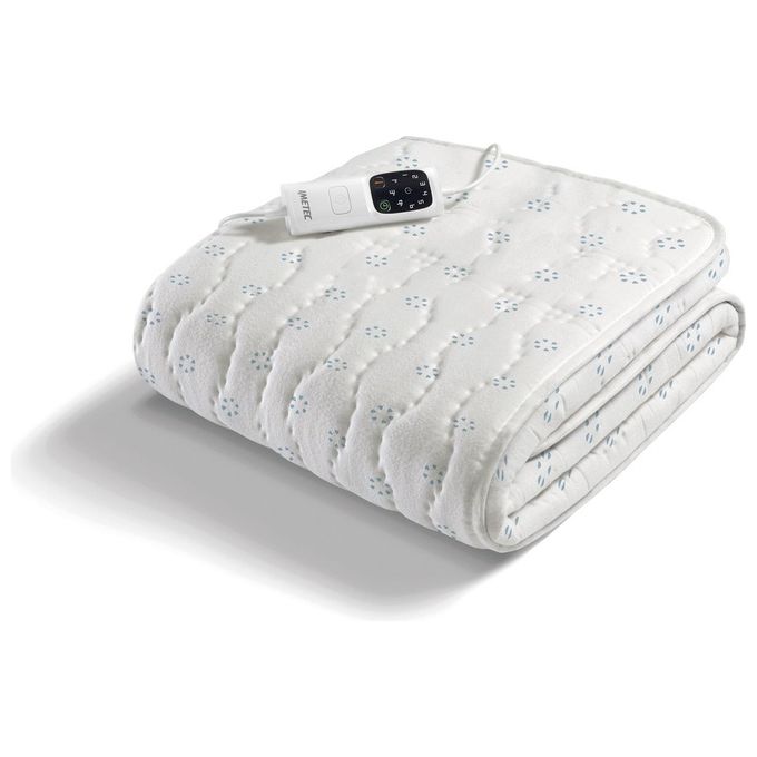 Imetec Adapto Purity Scaldasonno Singolo 150x80 cm 100% Cotone Antibatterico 150 W 6 Temperature Timer colore Bianco