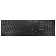 CHERRY JK-9100DE-2 KW 9100 SLIM Tastiera Senza Fili Connessione Bluetooth e Wireless 2.4 GHz Layout QWERTZ Tedesco Batteria Ricaricabile USB-C colore Nero