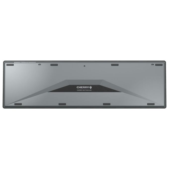 CHERRY JK-9100DE-2 KW 9100 SLIM Tastiera Senza Fili Connessione Bluetooth e Wireless 2.4 GHz Layout QWERTZ Tedesco Batteria Ricaricabile USB-C colore Nero