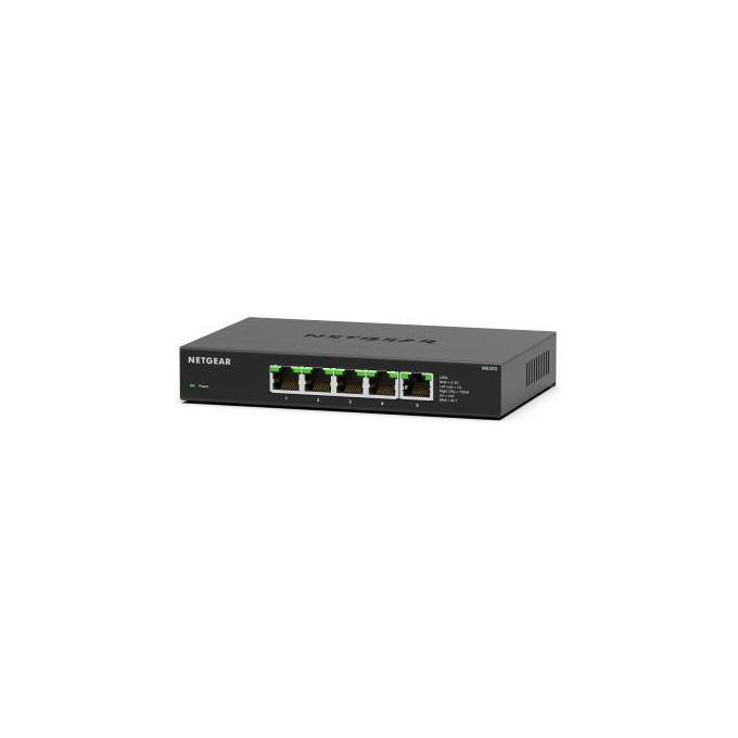 NETGEAR MS305-100EUS MS305 Switch Non Gestito 5 Porte 2.5G Ethernet 100-1000-2500 Supporto QoS Jumbo Frame Fanless colore Nero