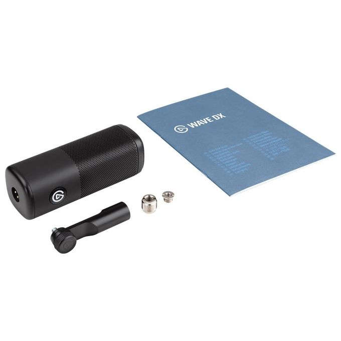 Elgato 10MAH9901 Wave DX Microfono XLR Dinamico Cardioide 50 15000 Hz 96 kHz per Podcast Streaming colore Nero