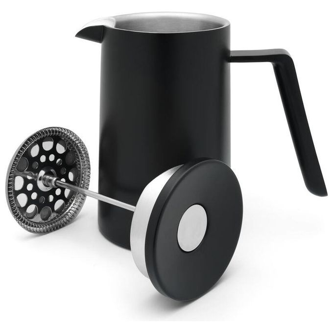 Leopold Vienna LV113020 San Marco Caffettiera a Stantuffo 1 L Doppia Isolazione Acciaio Inox colore Nero
