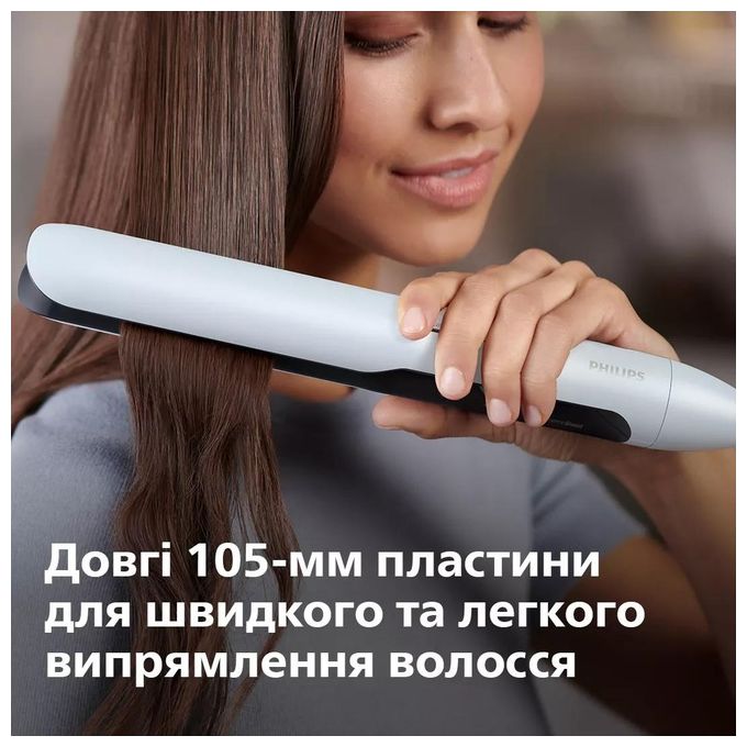 Philips BHS520-00 Serie 5000 Piastra per Capelli Tecnologia Termoprotettiva Piastre in Ceramica Ionizzazione colore Bianco