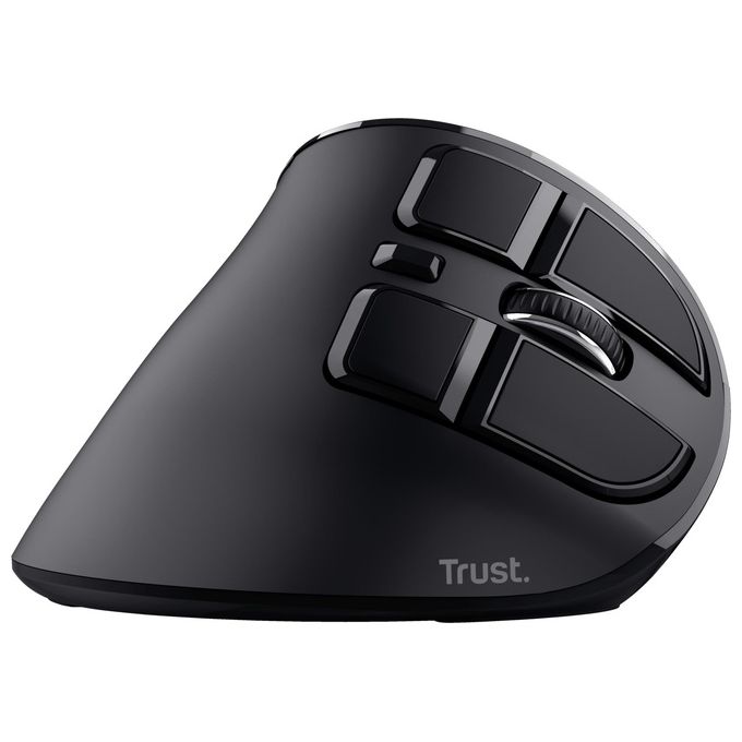 Trust 23731 Voxx Mouse Verticale Ergonomico Wireless RF Bluetooth 9 Tasti 2400 DPI Ricaricabile Display LED colore Nero
