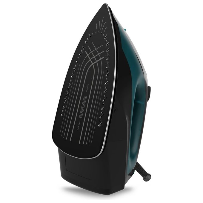 Black+Decker BXIR2403E Ferro da Stiro a Secco e Vapore Piastra Ceramica 2400W Getto Vapore 150 g-min Vapore Continuo 45 g-min colore Nero Verde