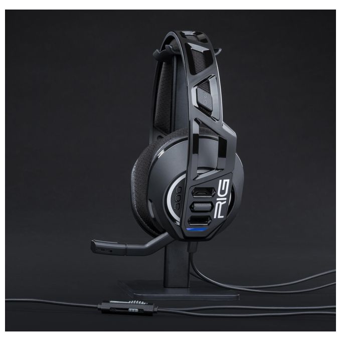 NACON 10-1368-05 RIG 300 PRO HS Cuffie da Gioco Compatibili PS4 PS5 Xbox Switch PC Driver 40 mm Microfono Rimovibile Connettore 3.5 mm colore Nero