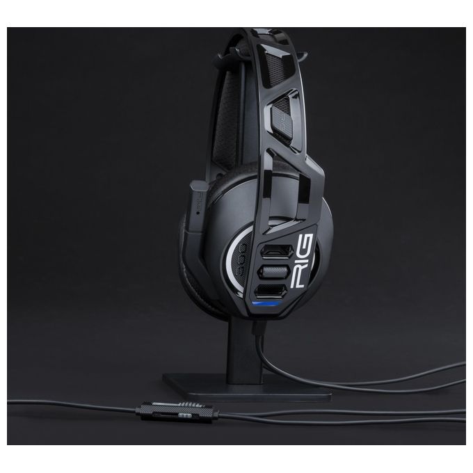 NACON 10-1368-05 RIG 300 PRO HS Cuffie da Gioco Compatibili PS4 PS5 Xbox Switch PC Driver 40 mm Microfono Rimovibile Connettore 3.5 mm colore Nero
